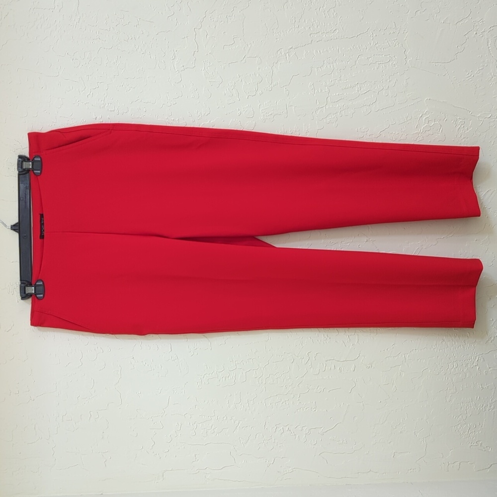 LIKE NEW Rachel Zoe Red High Rise Slim Leg Ankle Length Pull On Pants Size 8